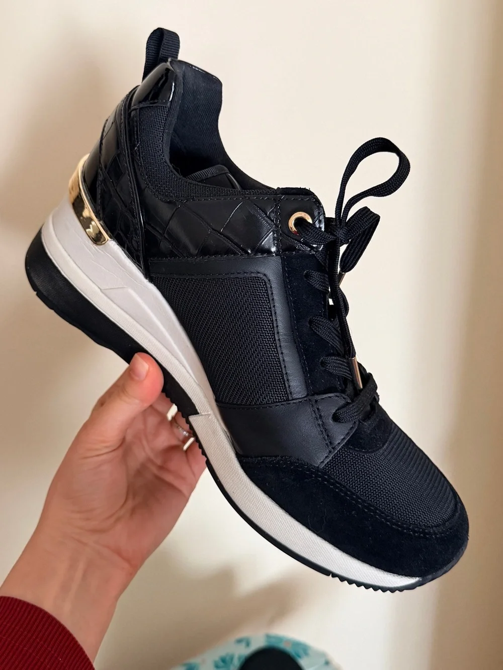Michael Kors Black and Gold Women's Fashion Sneakers